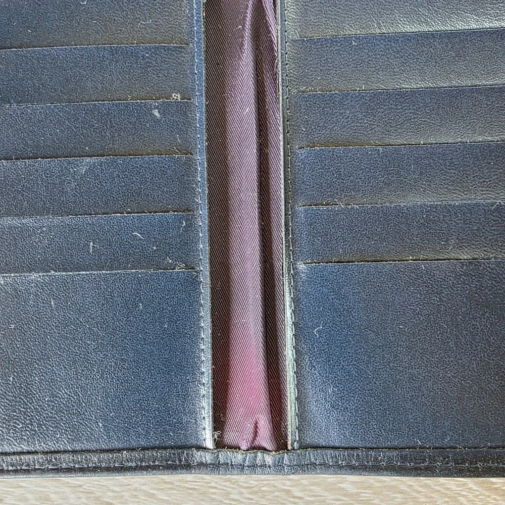 Vintage Princess Gardner Wallet Blue‎ Full Grain Leather